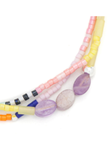 Scout Stone of Protection Amethyst & Silver Mixed Media Bracelet by Scout