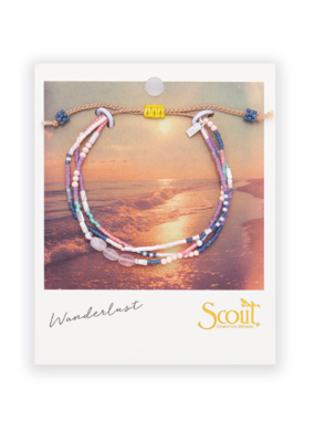 Scout Stone of the Heart Rose Quartz & Silver Mixed Media Bracelet by Scout