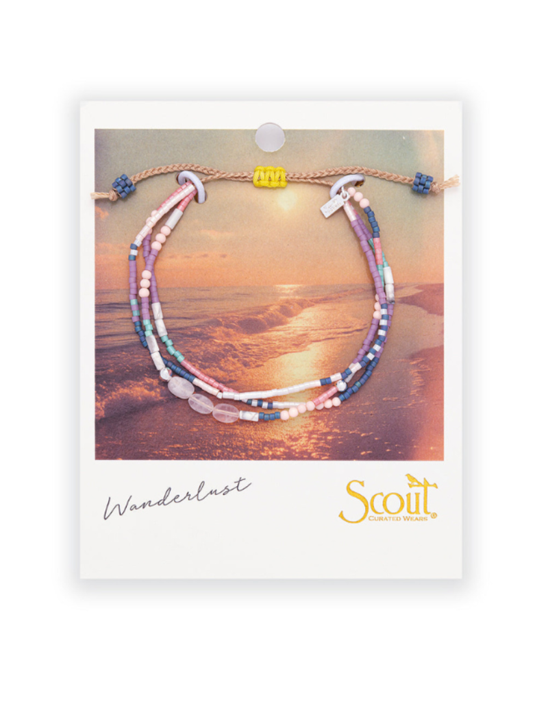 Scout Stone of the Heart Rose Quartz & Silver Mixed Media Bracelet by Scout