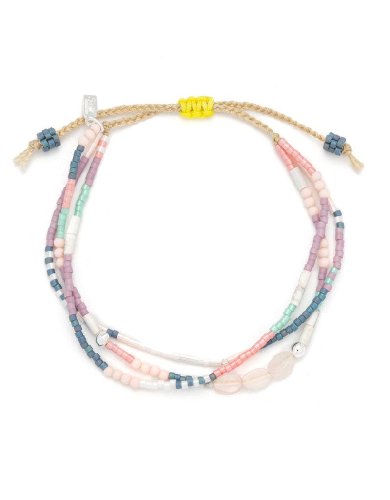 Scout Stone of the Heart Rose Quartz & Silver Mixed Media Bracelet by Scout