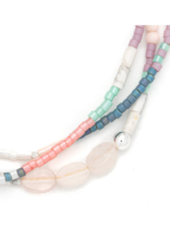 Scout Stone of the Heart Rose Quartz & Silver Mixed Media Bracelet by Scout
