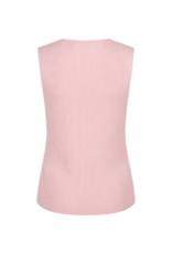 Esqualo Sleeveless V-Neck Top in Light Chalk Pink by Esqualo