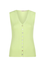 Esqualo Sleeveless V-Neck Top in Apple by Esqualo