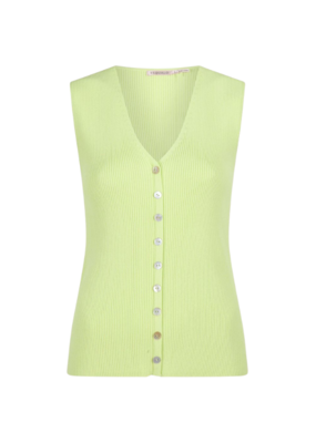 Esqualo Sleeveless V-Neck Top in Apple by Esqualo