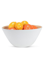 Outdoor Bamboo Large Deep Bowl in White