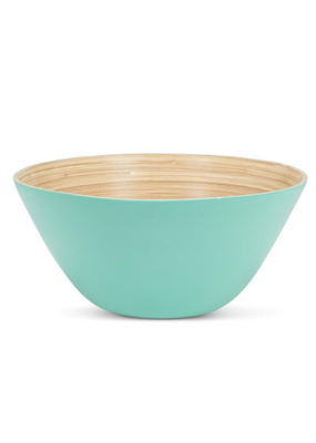 Outdoor Bamboo Large Deep Bowl in Turquoise