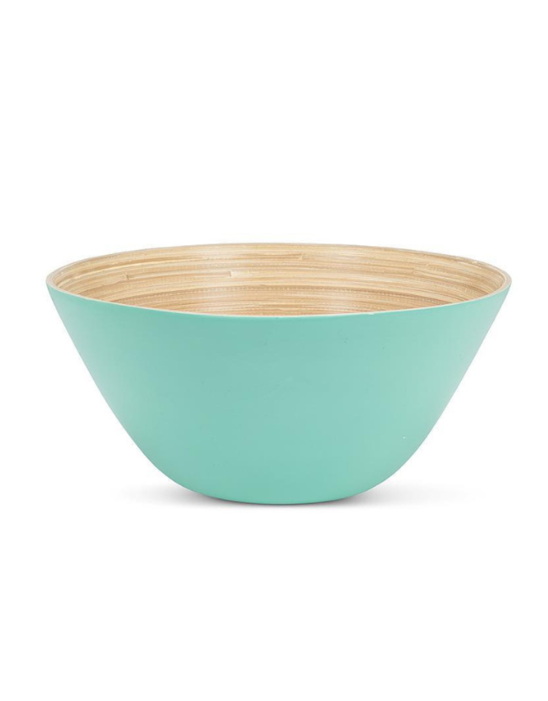 Outdoor Bamboo Large Deep Bowl in Turquoise