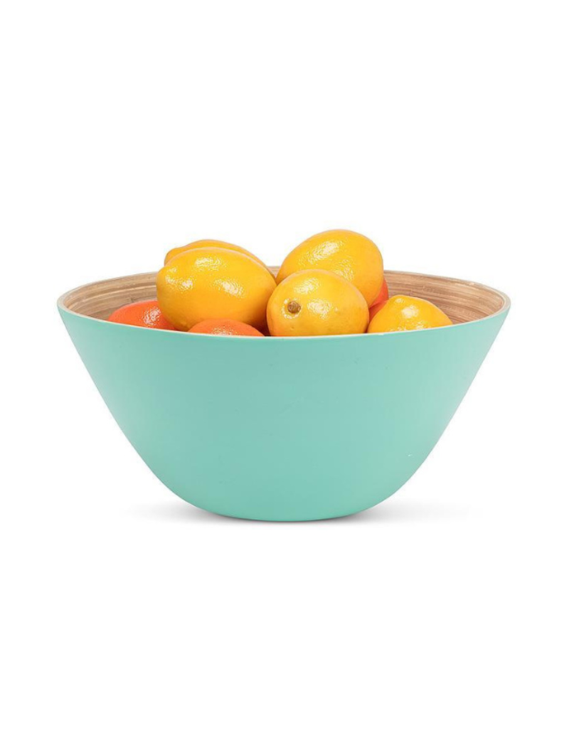 Outdoor Bamboo Large Deep Bowl in Turquoise