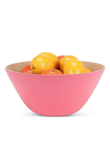 Outdoor Bamboo Large Deep Bowl in Pink