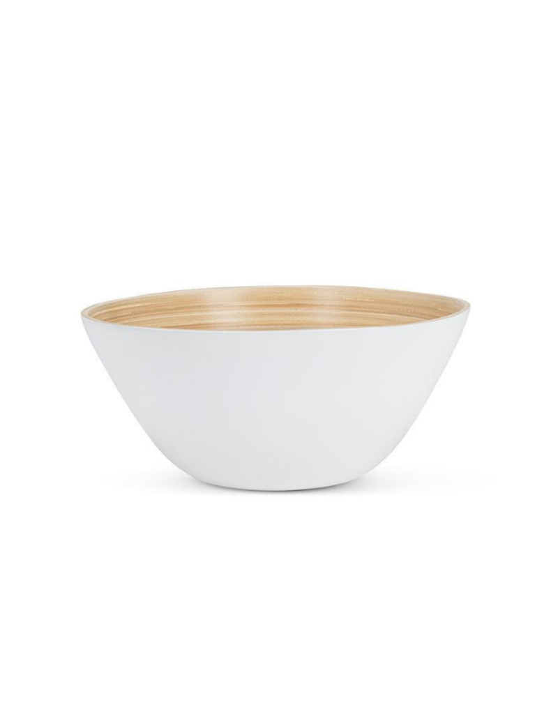 Outdoor Bamboo Medium Deep Bowl in White