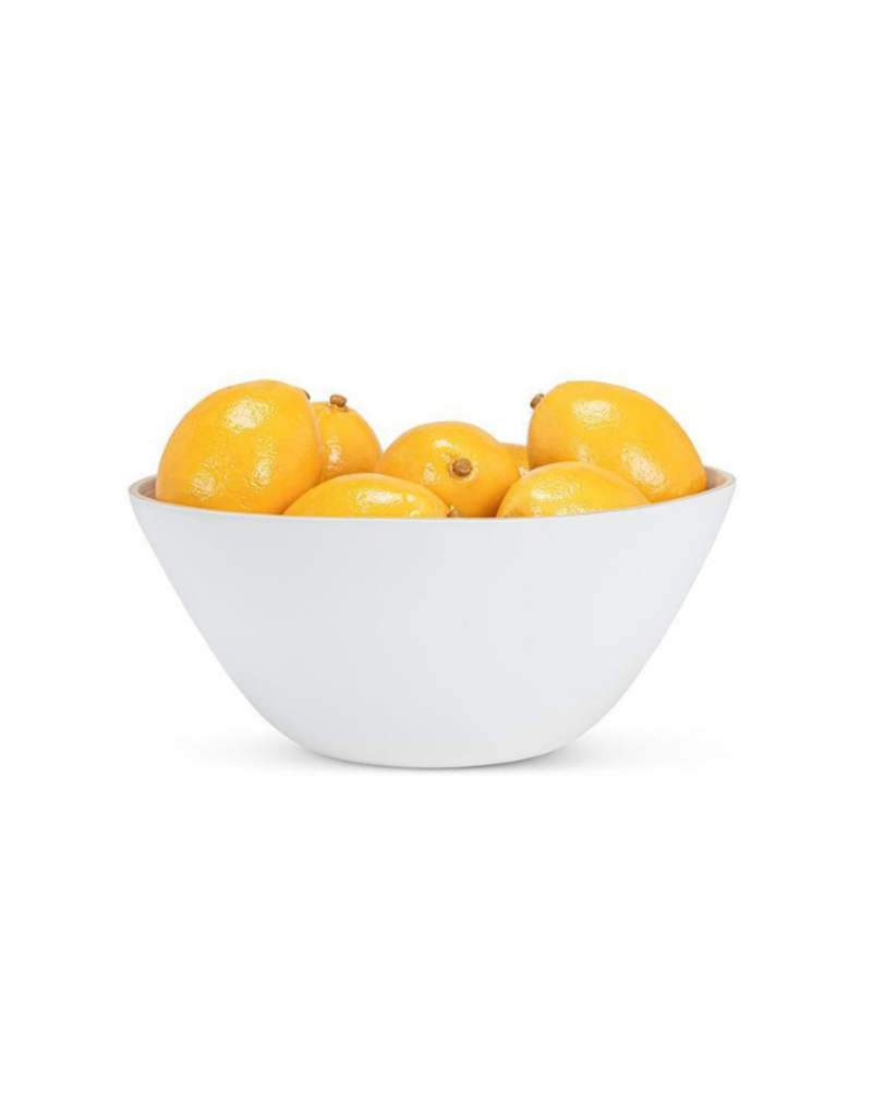 Outdoor Bamboo Medium Deep Bowl in White