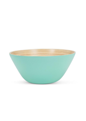 Outdoor Bamboo Medium Deep Bowl in Turquoise