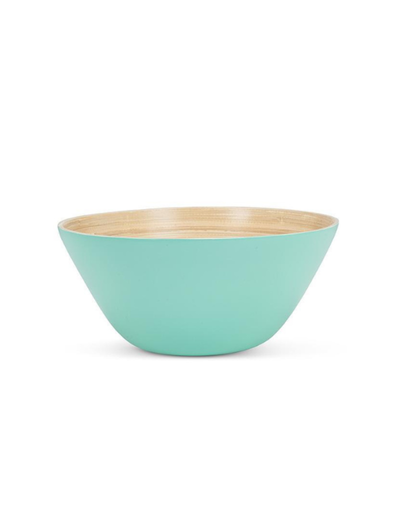 Outdoor Bamboo Medium Deep Bowl in Turquoise