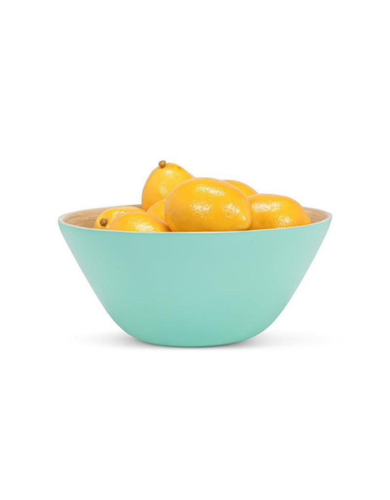 Outdoor Bamboo Medium Deep Bowl in Turquoise