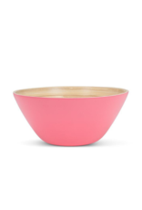 Outdoor Bamboo Medium Deep Bowl in Pink