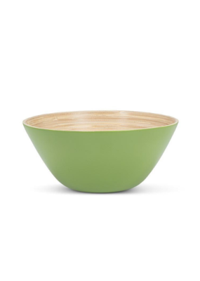 Outdoor Bamboo Medium Deep Bowl in Green