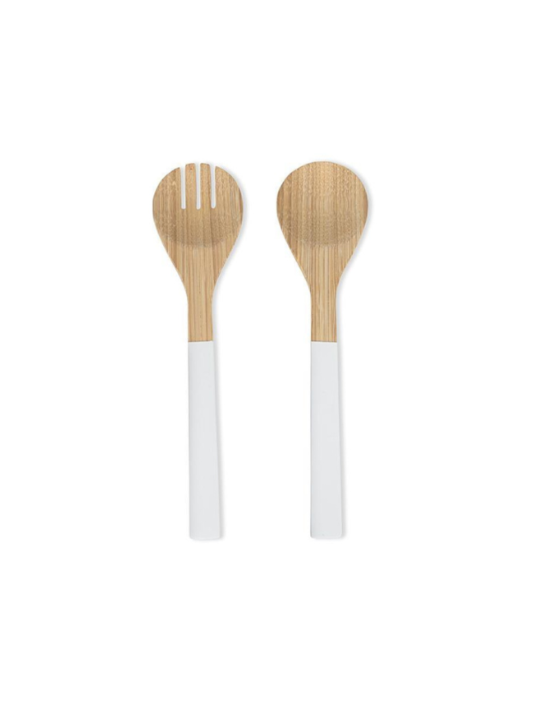 Outdoor Bamboo Salad Server in White