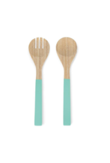 Outdoor Bamboo Salad Server in Turquoise