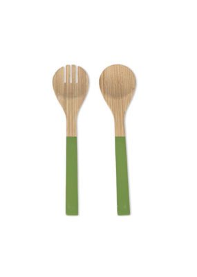 Outdoor Bamboo Salad Server in Green