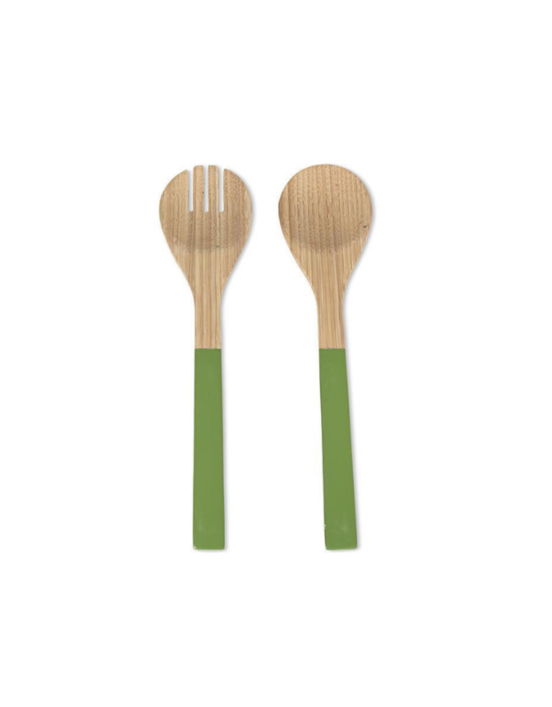 Outdoor Bamboo Salad Server in Green