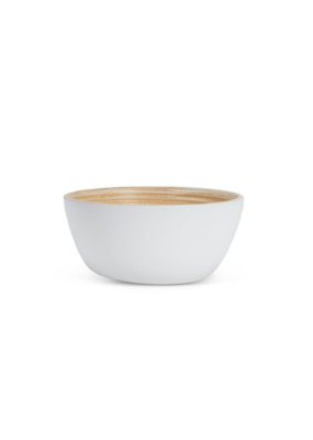 Outdoor Bamboo Mini Bowl in White