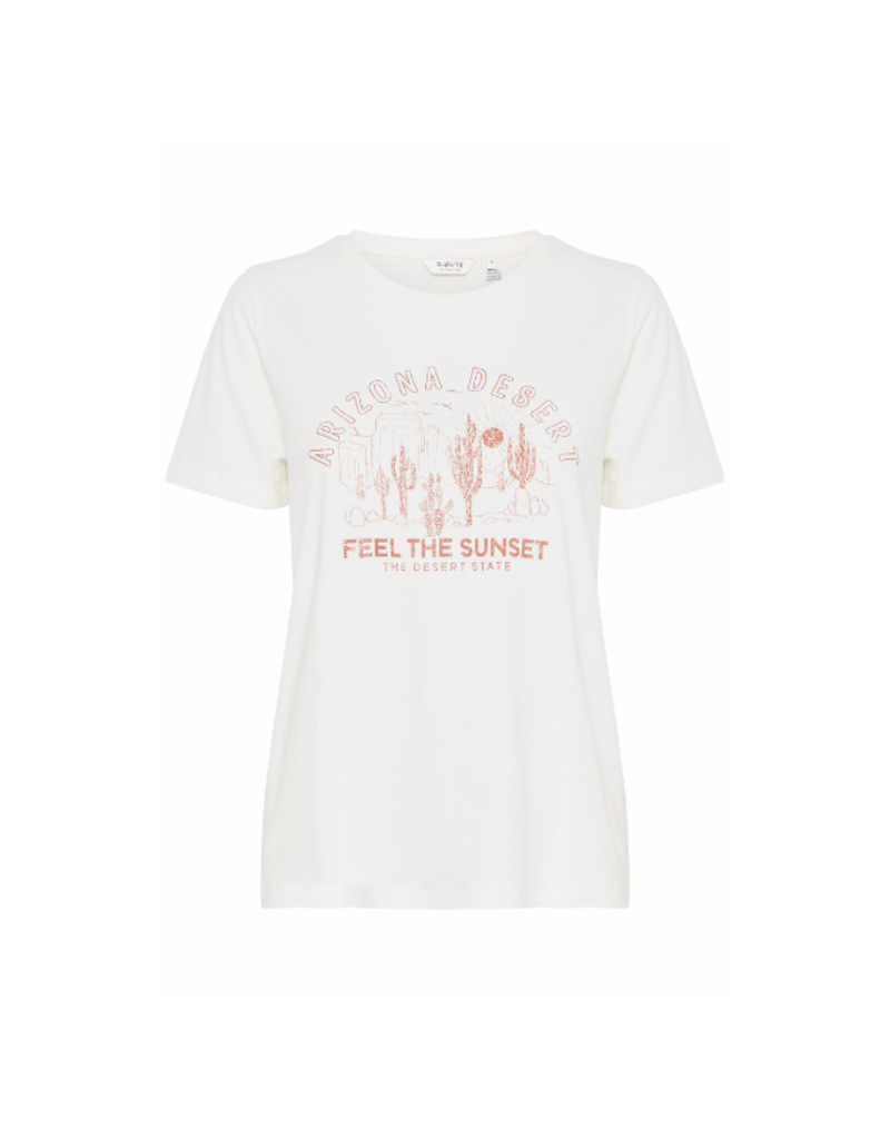 b.young Sobbe Tee in Marshmallow Desert by b.young