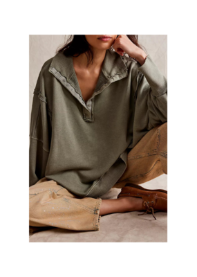 Free People Camden Henley in Laurel Oak by Free People