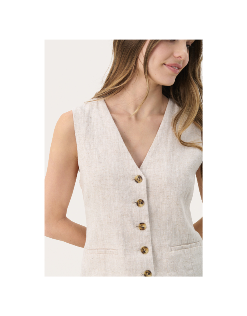 Part Two Nadhia Vest in French Oak Melange by Part Two