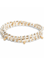 Scout Classic Teardrop Silver & Gold Metal Wrap Bracelet by Scout