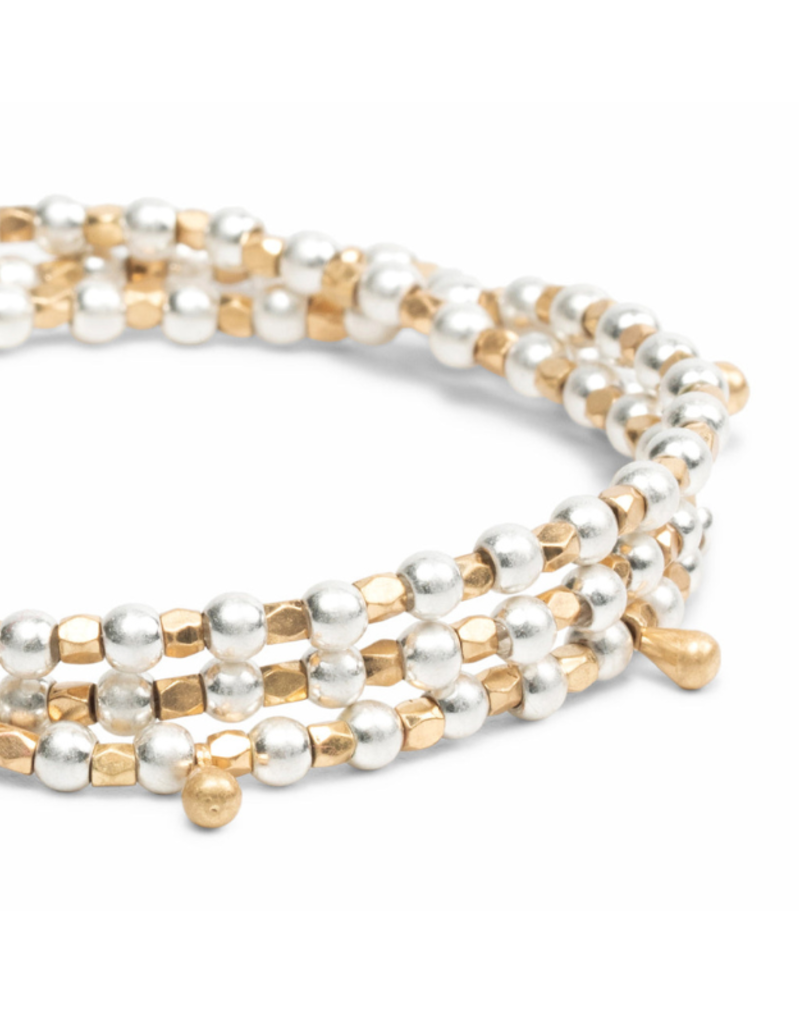Scout Classic Teardrop Silver & Gold Metal Wrap Bracelet by Scout