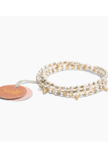 Scout Classic Teardrop Silver & Gold Metal Wrap Bracelet by Scout
