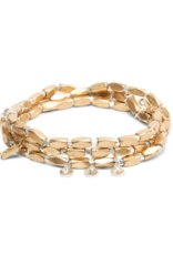Scout Iconic Disc Gold & Silver Metal Wrap Bracelet by Scout