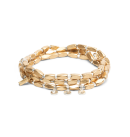 Scout Iconic Disc Gold & Silver Metal Wrap Bracelet by Scout