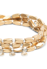 Scout Iconic Disc Gold & Silver Metal Wrap Bracelet by Scout