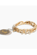 Scout Iconic Disc Gold & Silver Metal Wrap Bracelet by Scout