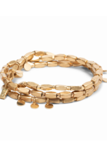 Scout Iconic Disc Gold Metal Wrap Bracelet by Scout