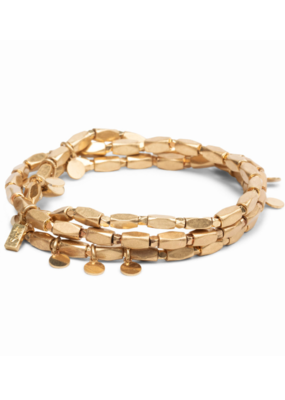 Scout Iconic Disc Gold Metal Wrap Bracelet by Scout