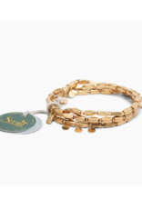 Scout Iconic Disc Gold Metal Wrap Bracelet by Scout