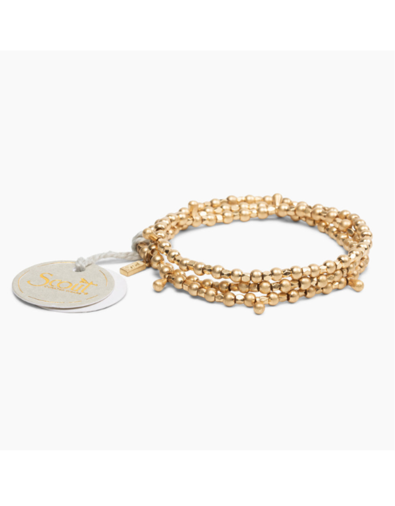 Scout Classic Teardrop Gold Metal Wrap Bracelet by Scout