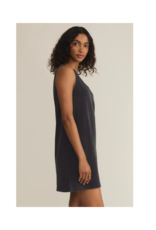 Z Supply Sloane Jersey V-neck Mini Dress in Black by Z Supply