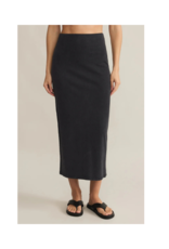 Z Supply Gail Midi Skirt in Black by Z Supply