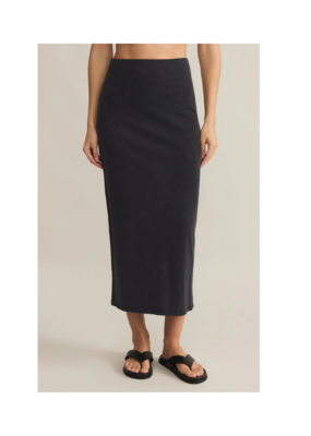 Z Supply Gail Midi Skirt in Black by Z Supply