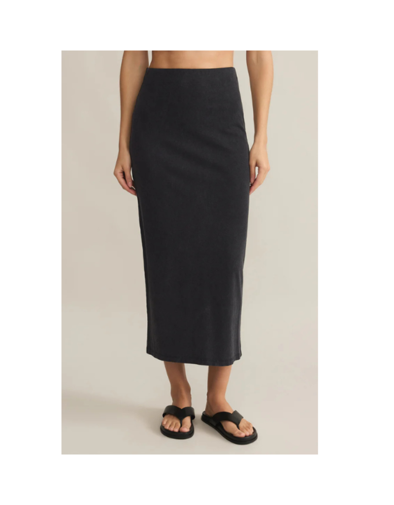 Z Supply Gail Midi Skirt in Black by Z Supply