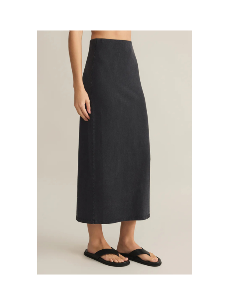 Z Supply Gail Midi Skirt in Black by Z Supply