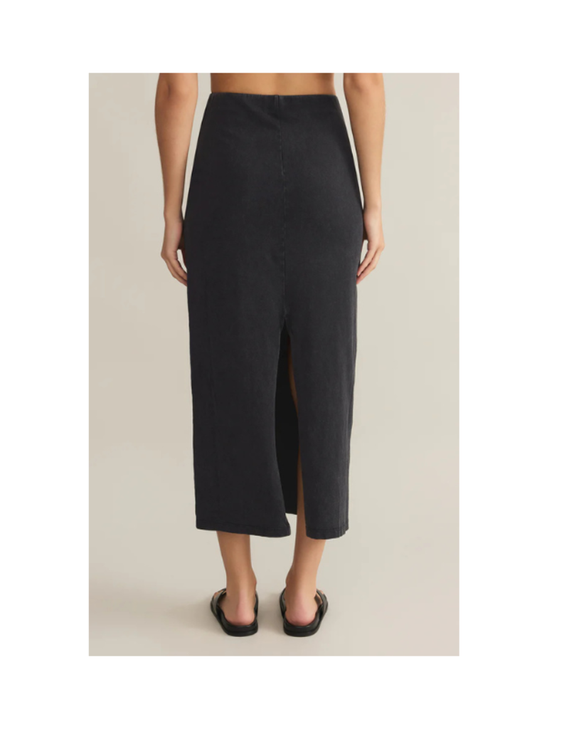 Z Supply Gail Midi Skirt in Black by Z Supply