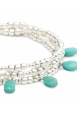Scout Timeless Turquoise Silver Metal Wrap Bracelet by Scout