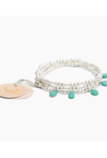 Scout Timeless Turquoise Silver Metal Wrap Bracelet by Scout