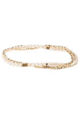 Scout Delicate Stone Wrap Bracelet - White Fossil/Gold by Scout