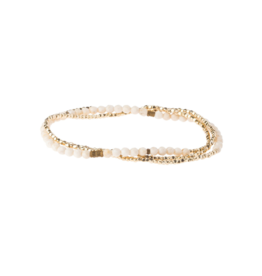Scout Delicate Stone Wrap Bracelet - White Fossil/Gold by Scout