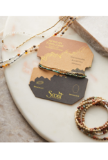Scout Delicate Stone Wrap Bracelet - White Fossil/Gold by Scout